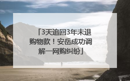 3天追回3年未退购物款！安岳成功调解一网购纠纷