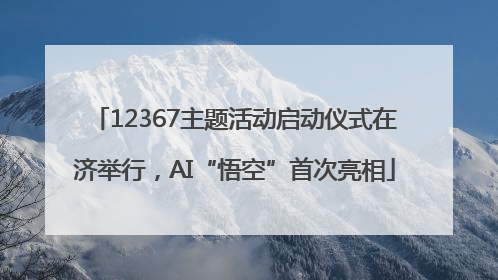 12367主题活动启动仪式在济举行，AI“悟空”首次亮相