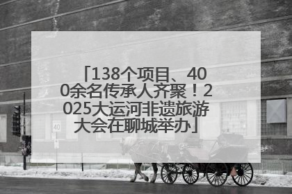 138个项目、400余名传承人齐聚！2025大运河非遗旅游大会在聊城举办