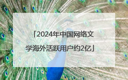 2024年中国网络文学海外活跃用户约2亿