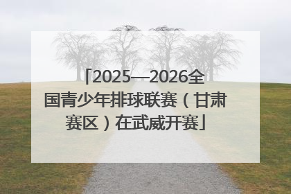 2025—2026全国青少年排球联赛（甘肃赛区）在武威开赛