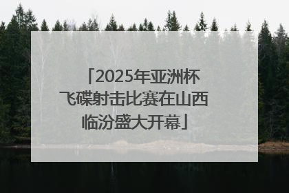 2025年亚洲杯飞碟射击比赛在山西临汾盛大开幕