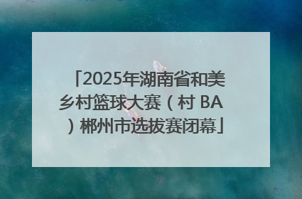 2025年湖南省和美乡村篮球大赛（村 BA）郴州市选拔赛闭幕