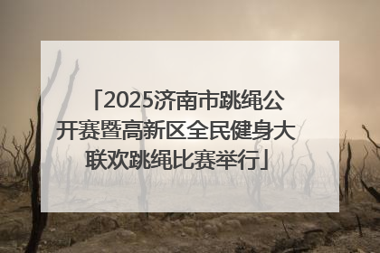 2025济南市跳绳公开赛暨高新区全民健身大联欢跳绳比赛举行