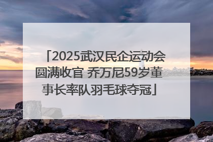 2025武汉民企运动会圆满收官 乔万尼59岁董事长率队羽毛球夺冠