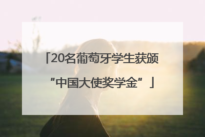 20名葡萄牙学生获颁“中国大使奖学金”