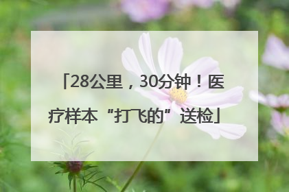 28公里，30分钟！医疗样本“打飞的”送检