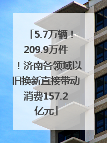 5.7万辆！209.9万件！济南各领域以旧换新直接带动消费157.2亿元