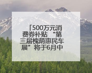 500万元消费券补贴 “第三届槐荫惠民车展”将于6月中旬举办