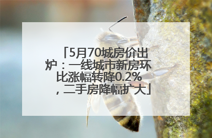 5月70城房价出炉：一线城市新房环比涨幅转降0.2%，二手房降幅扩大